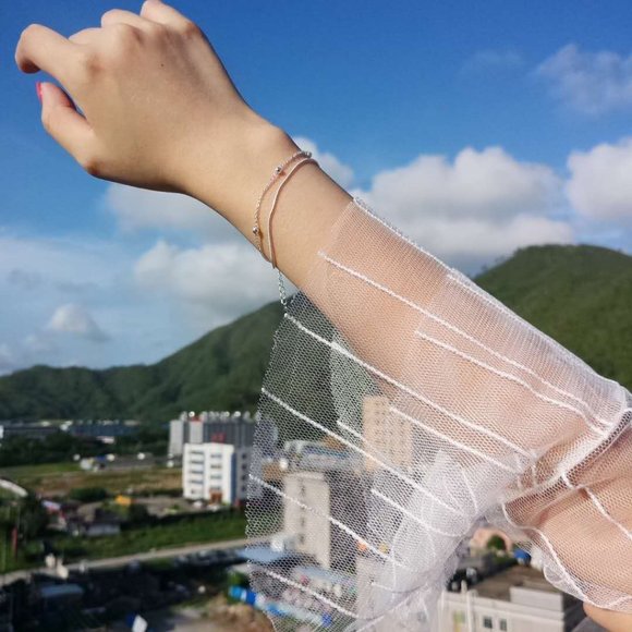 NEW 925 Sterling Silver Layered Bead Bracelet - Picture 2 of 9